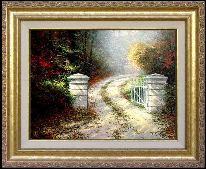 The Autumn Gate (Autumn Gate I) by Thomas Kinkade 12x16 Classic Canvas