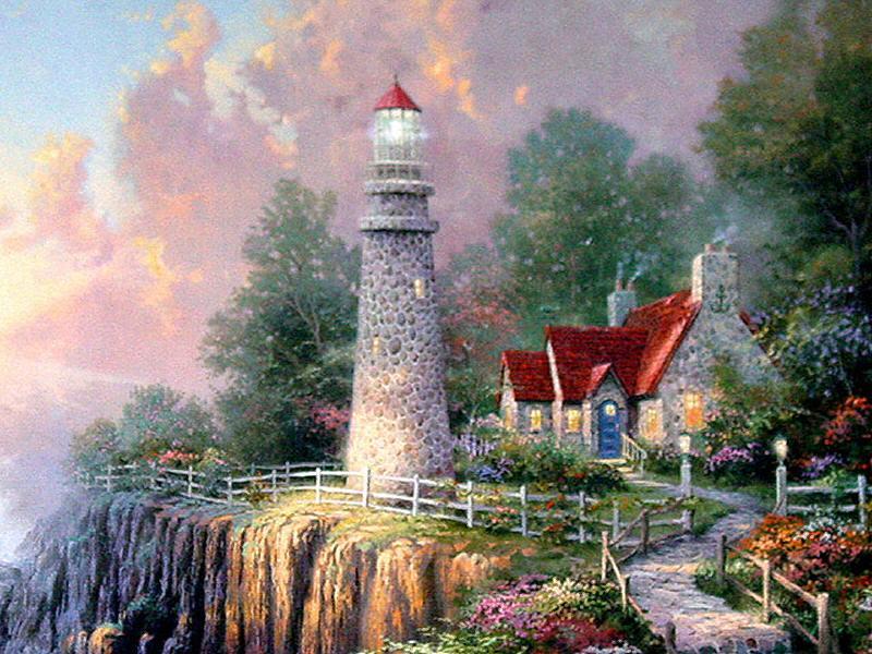 Light of Peace 16x20 Classic Edition Framed Canvas Thomas Kinkade