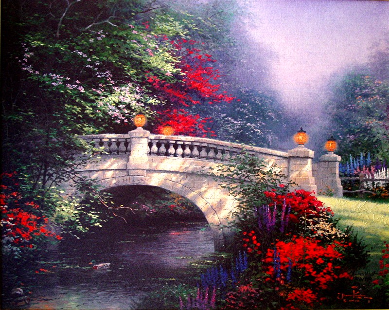 The Broadwater Bridge, Thomashire (Thomashire I) by Thomas Kinkade