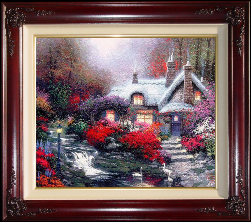 Evening at Swanbrooke Cottage (Thomashire III) by Thomas Kinkade 20x24