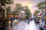 Carmel, Sunset on Ocean Avenue
