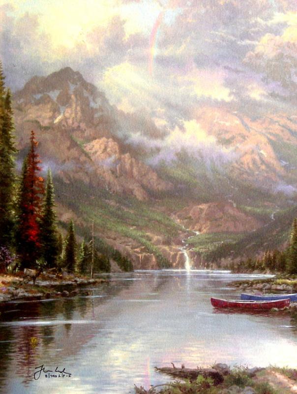 Mountain Majesty (Beginning of a Perfect Day III) by Thomas Kinkade