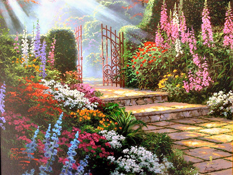 Garden of Grace (Gardens of Light I) by Thomas Kinkade 24x20