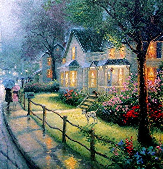 Hometown Memories (Hometown Memories I) by Thomas Kinkade LARGE 24x30