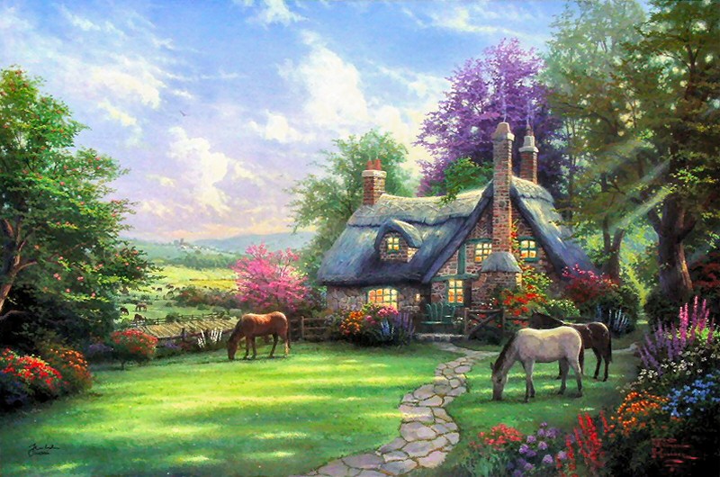A Perfect Summer Day (Celebration of the Seasons I) by Thomas Kinkade