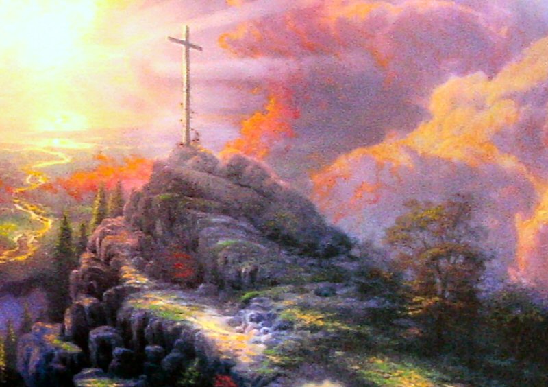 The Cross 12x24 P/P PANORAMIC Framed Limited Edition Thomas Kinkade