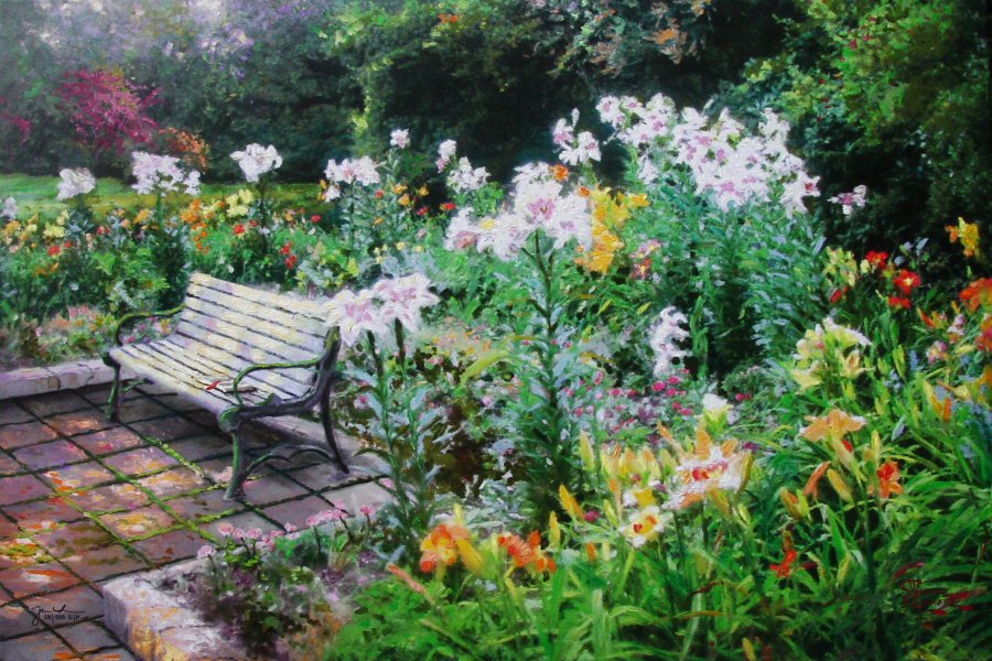 Eternal Springtime by Thomas Kinkade FRAMED 18x27 Examination Proof E/P